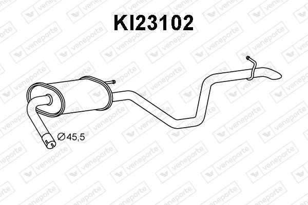 Veneporte KI23102 Глушитель, задняя часть KI23102: Отличная цена - Купить в Польше на 2407.PL!