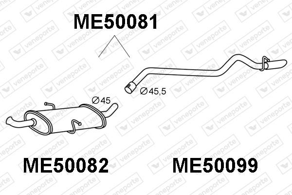 Veneporte ME50081 Tłumik, część tylna ME50081: Dobra cena w Polsce na 2407.PL - Kup Teraz!