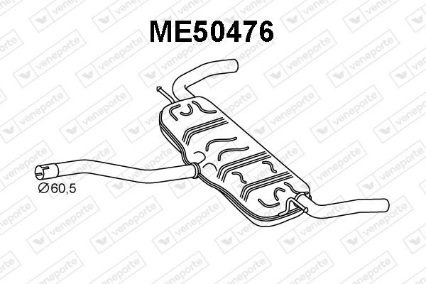 Veneporte ME50476 Глушитель, задняя часть ME50476: Отличная цена - Купить в Польше на 2407.PL!
