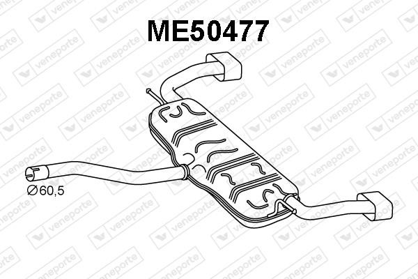 Veneporte ME50477 Tłumik, część tylna ME50477: Atrakcyjna cena w Polsce na 2407.PL - Zamów teraz!