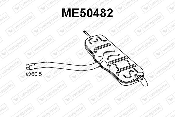 Veneporte ME50482 Глушитель, задняя часть ME50482: Отличная цена - Купить в Польше на 2407.PL!