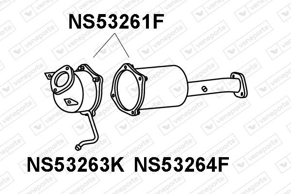 Veneporte NS53261F Diesel particulate filter DPF NS53261F: Buy near me in Poland at 2407.PL - Good price!