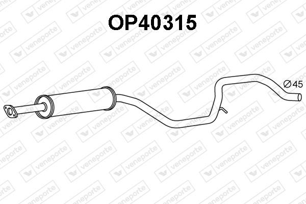 Veneporte OP40315 Tłumik przedni OP40315: Dobra cena w Polsce na 2407.PL - Kup Teraz!