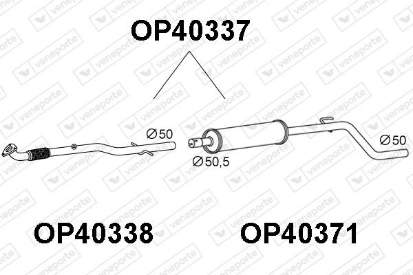 Veneporte OP40337 Front Silencer OP40337: Buy near me at 2407.PL in Poland at an Affordable price!