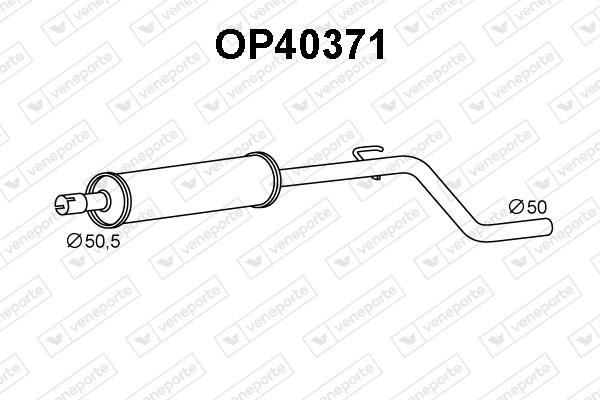 Veneporte OP40371 Front Silencer OP40371: Buy near me in Poland at 2407.PL - Good price!