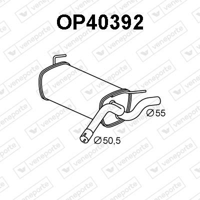 Veneporte OP40392 End Silencer OP40392: Buy near me in Poland at 2407.PL - Good price!
