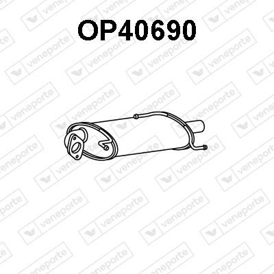 Veneporte OP40690 Глушитель, задняя часть OP40690: Отличная цена - Купить в Польше на 2407.PL!