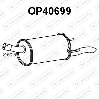 Veneporte OP40699 Глушитель, задняя часть OP40699: Купить в Польше - Отличная цена на 2407.PL!