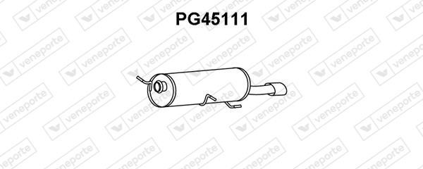 Veneporte PG45111 Глушитель, задняя часть PG45111: Отличная цена - Купить в Польше на 2407.PL!