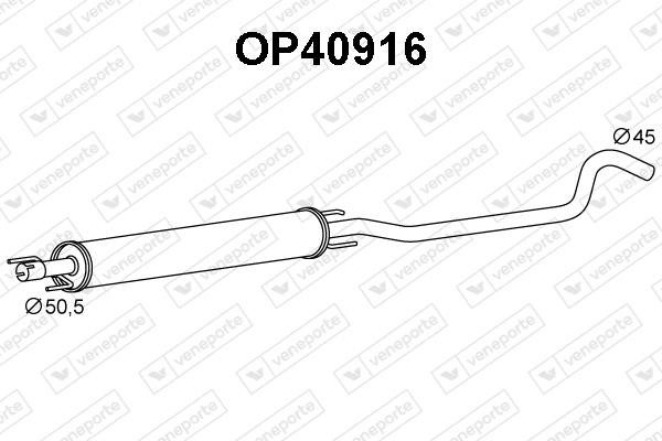 Veneporte OP40916 Front Silencer OP40916: Buy near me in Poland at 2407.PL - Good price!