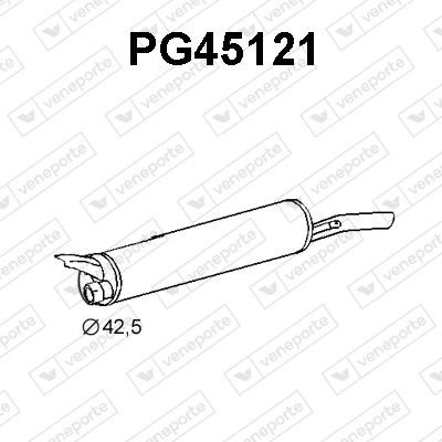 Veneporte PG45121 Tłumik, część tylna PG45121: Dobra cena w Polsce na 2407.PL - Kup Teraz!