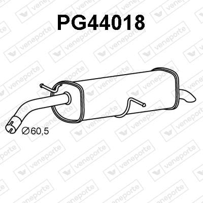 Veneporte PG44018 Глушитель, задняя часть PG44018: Отличная цена - Купить в Польше на 2407.PL!