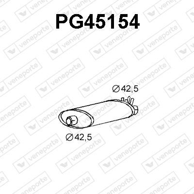 Veneporte PG45154 Central silencer PG45154: Buy near me in Poland at 2407.PL - Good price!