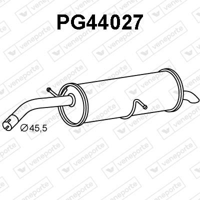 Veneporte PG44027 Глушитель, задняя часть PG44027: Отличная цена - Купить в Польше на 2407.PL!