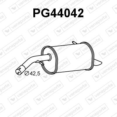 Veneporte PG44042 Глушитель, задняя часть PG44042: Отличная цена - Купить в Польше на 2407.PL!