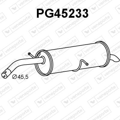 Veneporte PG45233 Глушитель, задняя часть PG45233: Отличная цена - Купить в Польше на 2407.PL!