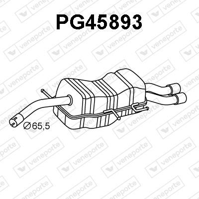 Veneporte PG45893 Глушитель, задняя часть PG45893: Отличная цена - Купить в Польше на 2407.PL!