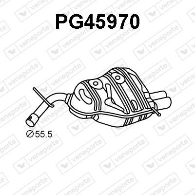 Veneporte PG45970 Глушитель, задняя часть PG45970: Отличная цена - Купить в Польше на 2407.PL!