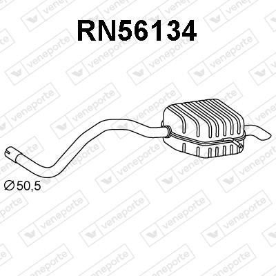 Veneporte RN56134 Tłumik, część tylna RN56134: Dobra cena w Polsce na 2407.PL - Kup Teraz!