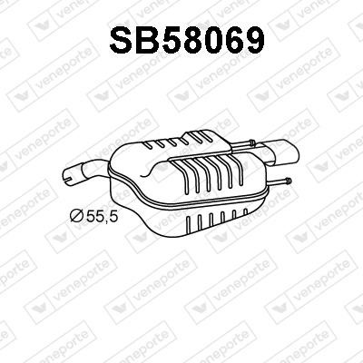 Veneporte SB58069 Глушитель, задняя часть SB58069: Отличная цена - Купить в Польше на 2407.PL!