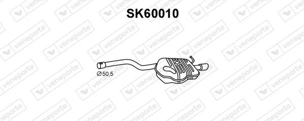 Veneporte SK60010 Глушитель, задняя часть SK60010: Отличная цена - Купить в Польше на 2407.PL!