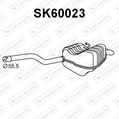 Veneporte SK60023 Tłumik, część tylna SK60023: Atrakcyjna cena w Polsce na 2407.PL - Zamów teraz!