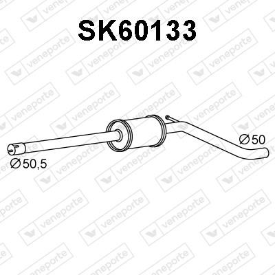 Veneporte SK60133 Предглушитель выхлопных газов SK60133: Отличная цена - Купить в Польше на 2407.PL!