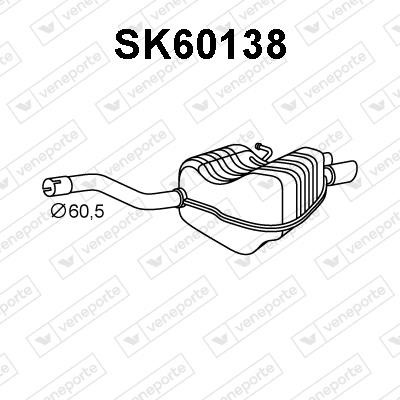 Veneporte SK60138 Tłumik, część tylna SK60138: Dobra cena w Polsce na 2407.PL - Kup Teraz!