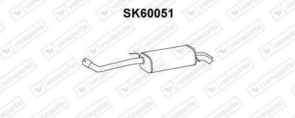 Veneporte SK60051 Глушитель, задняя часть SK60051: Отличная цена - Купить в Польше на 2407.PL!