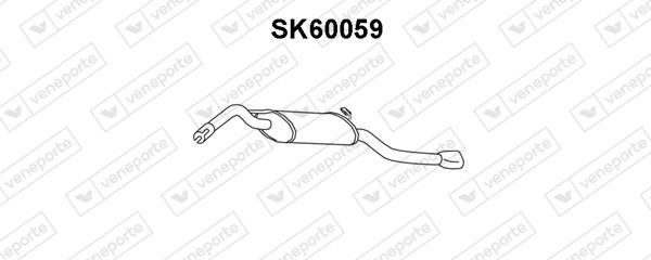 Veneporte SK60059 Tłumik, część tylna SK60059: Dobra cena w Polsce na 2407.PL - Kup Teraz!