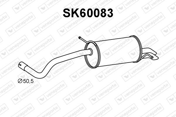 Veneporte SK60083 End Silencer SK60083: Buy near me in Poland at 2407.PL - Good price!