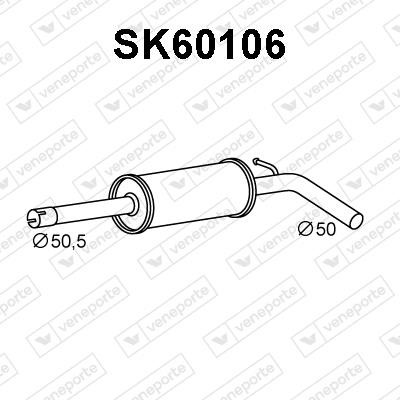 Veneporte SK60106 Middle Silencer SK60106: Buy near me in Poland at 2407.PL - Good price!