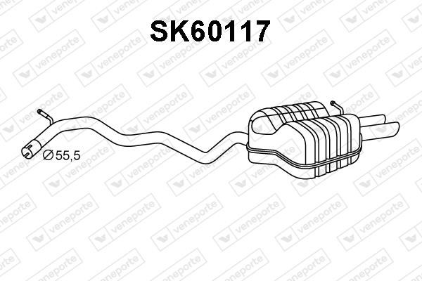Veneporte SK60117 End Silencer SK60117: Buy near me in Poland at 2407.PL - Good price!