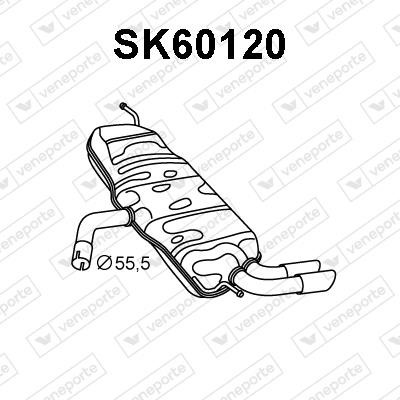 Veneporte SK60120 Tłumik, część tylna SK60120: Dobra cena w Polsce na 2407.PL - Kup Teraz!