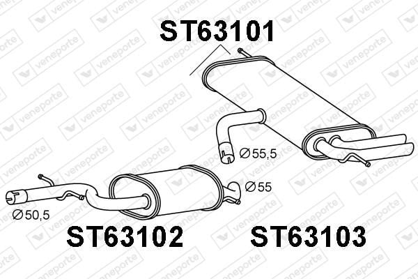 Veneporte ST63101 Shock absorber ST63101: Buy near me at 2407.PL in Poland at an Affordable price!