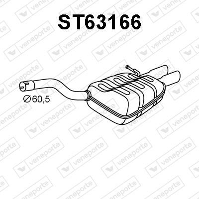 Veneporte ST63166 End Silencer ST63166: Buy near me in Poland at 2407.PL - Good price!