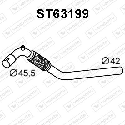 Veneporte ST63199 Exhaust pipe ST63199: Buy near me in Poland at 2407.PL - Good price!