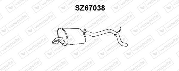 Veneporte SZ67038 Глушитель, задняя часть SZ67038: Отличная цена - Купить в Польше на 2407.PL!