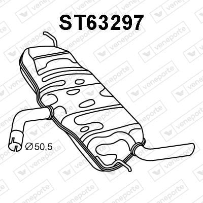Veneporte ST63297 End Silencer ST63297: Buy near me in Poland at 2407.PL - Good price!