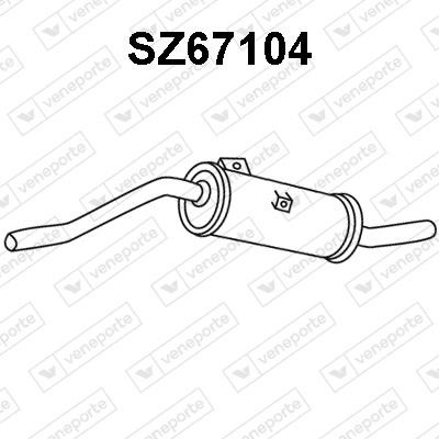 Veneporte SZ67104 Глушитель, задняя часть SZ67104: Отличная цена - Купить в Польше на 2407.PL!