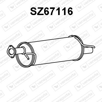 Veneporte SZ67116 Глушитель, задняя часть SZ67116: Отличная цена - Купить в Польше на 2407.PL!