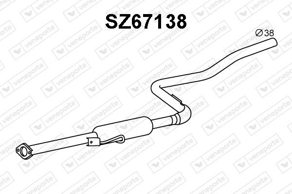 Veneporte SZ67138 Предглушитель выхлопных газов SZ67138: Отличная цена - Купить в Польше на 2407.PL!