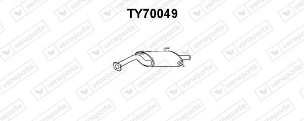 Veneporte TY70049 Глушитель, задняя часть TY70049: Отличная цена - Купить в Польше на 2407.PL!