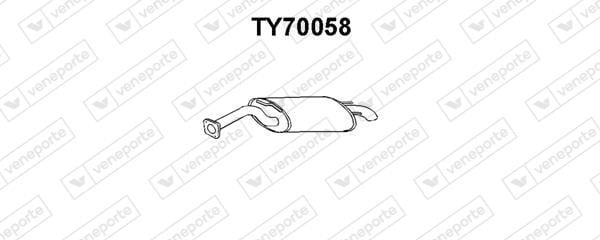 Veneporte TY70058 Глушитель, задняя часть TY70058: Отличная цена - Купить в Польше на 2407.PL!