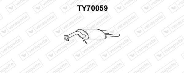 Veneporte TY70059 Глушитель, задняя часть TY70059: Отличная цена - Купить в Польше на 2407.PL!
