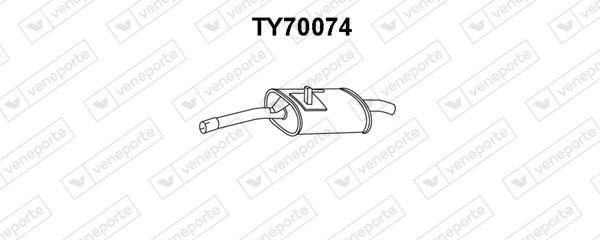 Veneporte TY70074 Глушитель, задняя часть TY70074: Отличная цена - Купить в Польше на 2407.PL!