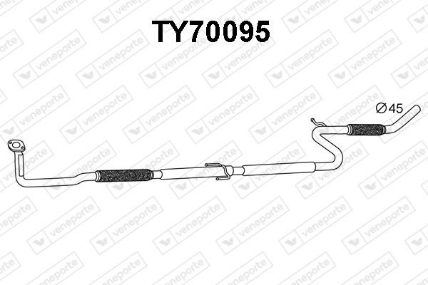 Veneporte TY70095 Exhaust pipe TY70095: Buy near me in Poland at 2407.PL - Good price!