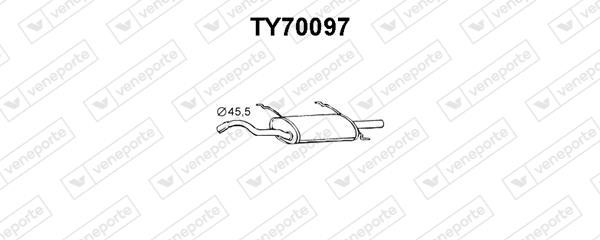 Veneporte TY70097 Глушитель, задняя часть TY70097: Купить в Польше - Отличная цена на 2407.PL!