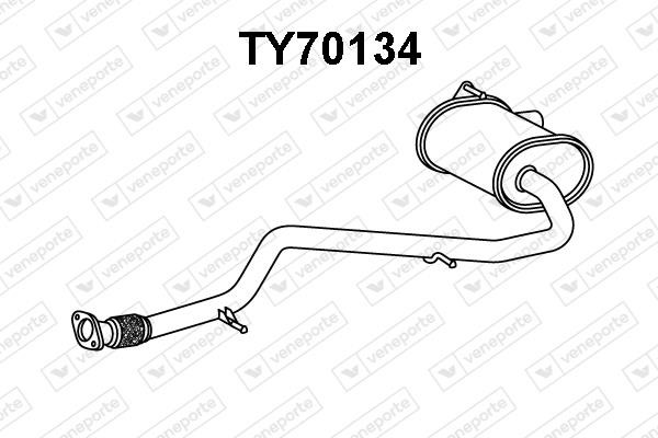 Veneporte TY70134 Tłumik, część tylna TY70134: Dobra cena w Polsce na 2407.PL - Kup Teraz!