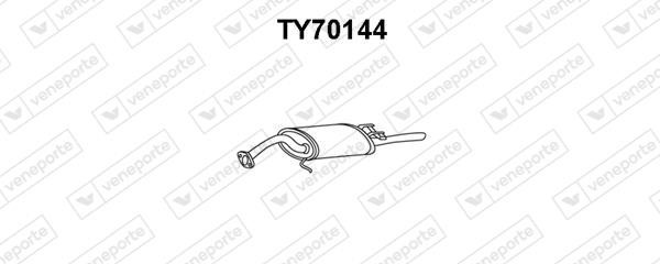Veneporte TY70144 Глушитель, задняя часть TY70144: Отличная цена - Купить в Польше на 2407.PL!